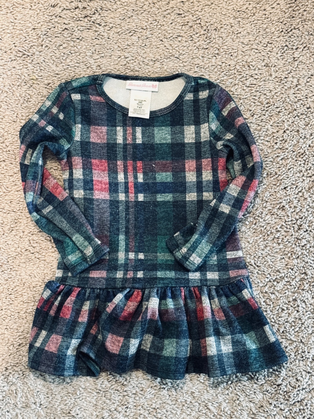Bonnie Jean Girls Plaid Top
